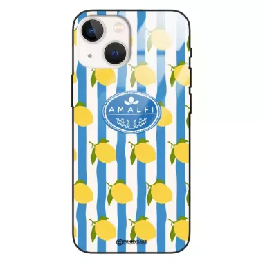 Etui Black Case Glass Dolce Vita do APPLE IPHONE 13 MINI Amalfi Cytryny Włochy Lato Wakacje ST_DOC131