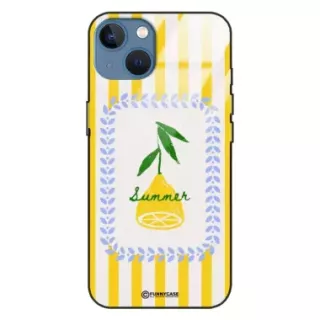 Etui Black Case Glass Dolce Vita do APPLE IPHONE 14 Cytryna Lato Wakacje Summer Słońce ST_DOC139