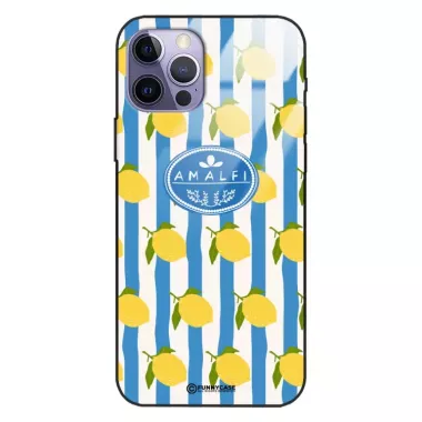 Etui Black Case Glass Dolce Vita do APPLE IPHONE 15 PRO Amalfi Cytryny Włochy Lato Wakacje ST_DOC131