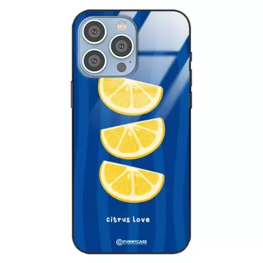 Etui Black Case Glass Dolce Vita do APPLE IPHONE 14 PRO MAX Cytryny Owoce Lato Wakacje Cytrusy ST_DOC104