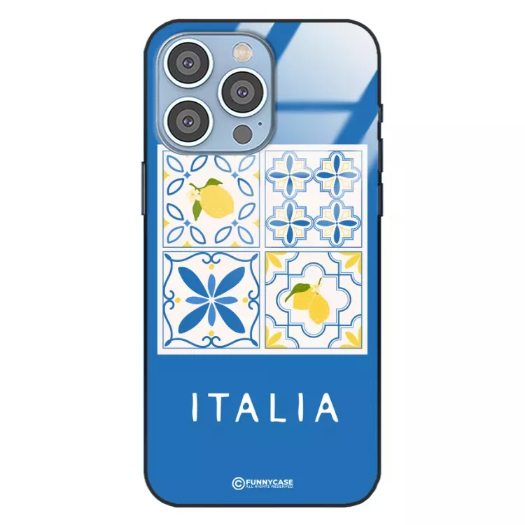 Etui Black Case Glass Dolce Vita do APPLE IPHONE 15 PRO MAX Włochy Italia Cytryny Kafelki Wakacje ST_DOC132