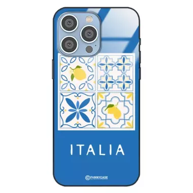 Etui Black Case Glass Dolce Vita do APPLE IPHONE 15 PRO MAX Włochy Italia Cytryny Kafelki Wakacje ST_DOC132