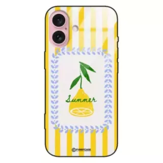 Etui Black Case Glass Dolce Vita do APPLE IPHONE 16 Cytryna Lato Wakacje Summer Słońce ST_DOC139