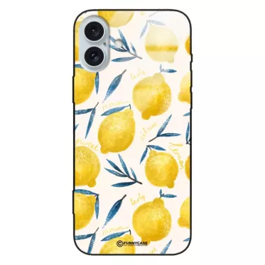 Etui Black Case Glass Dolce Vita do APPLE IPHONE 16 PLUS Cytryny Lato Owoce Wakacje Słońce ST_DOC145