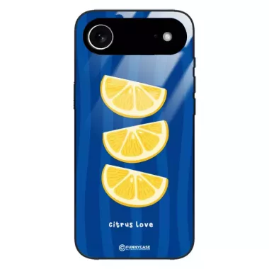 Etui Black Case Glass Dolce Vita do APPLE IPHONE 17 AIR Cytryny Owoce Lato Wakacje Cytrusy ST_DOC104