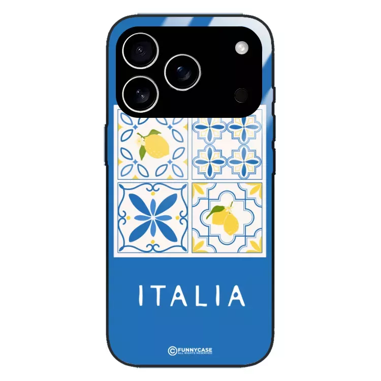 Etui Black Case Glass Dolce Vita do APPLE IPHONE 17 PRO Włochy Italia Cytryny Kafelki Wakacje ST_DOC132