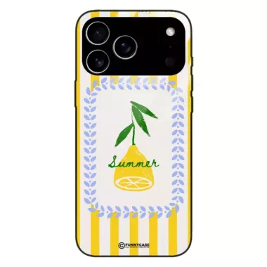 Etui Black Case Glass Dolce Vita do APPLE IPHONE 17 PRO MAX Cytryna Lato Wakacje Summer Słońce ST_DOC139