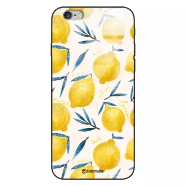 Etui Black Case Glass Dolce Vita do APPLE IPHONE 6 Cytryny Lato Owoce Wakacje Słońce ST_DOC145