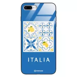 Etui Black Case Glass Dolce Vita do APPLE IPHONE 8 PLUS Włochy Italia Cytryny Kafelki Wakacje ST_DOC132