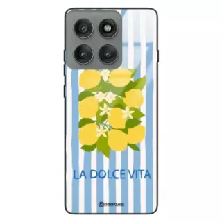 Etui Black Case Glass Dolce Vita do MOTOROLA EDGE 60 PRO 5G Cytryny Kwiaty Włochy Lato Wakacje ST_DOC128