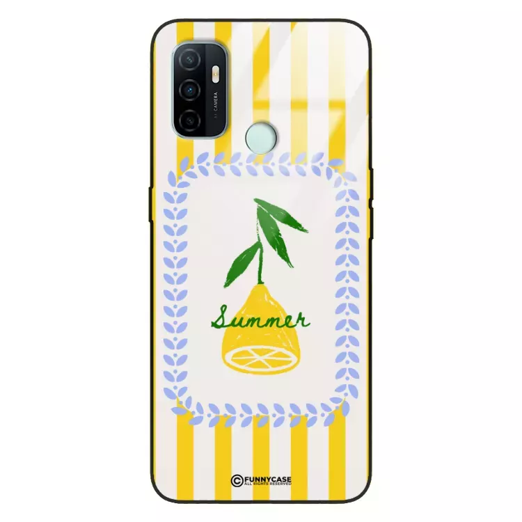 Etui Black Case Glass Dolce Vita do OPPO A33 Cytryna Lato Wakacje Summer Słońce ST_DOC139