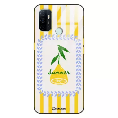 Etui Black Case Glass Dolce Vita do OPPO A33 Cytryna Lato Wakacje Summer Słońce ST_DOC139