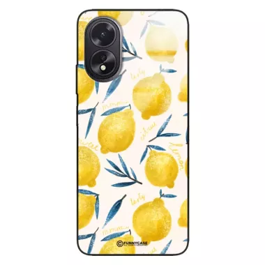 Etui Black Case Glass Dolce Vita do OPPO A38 4G Cytryny Lato Owoce Wakacje Słońce ST_DOC145