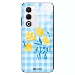 Etui Black Case Glass Dolce Vita do OPPO A5 5G Cytryny Lato Włochy Wakacje Kratka ST_DOC101