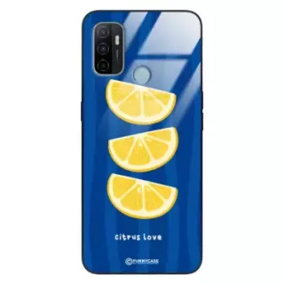 Etui Black Case Glass Dolce Vita do OPPO A53 Cytryny Owoce Lato Wakacje Cytrusy ST_DOC104