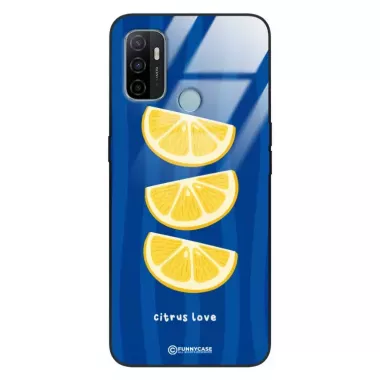 Etui Black Case Glass Dolce Vita do OPPO A53 Cytryny Owoce Lato Wakacje Cytrusy ST_DOC104