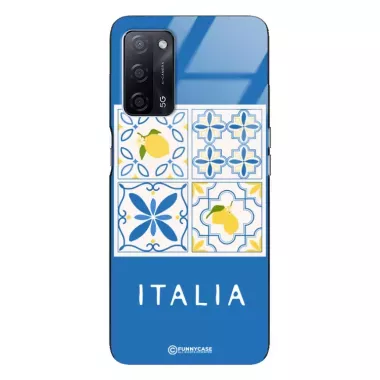 Etui Black Case Glass Dolce Vita do OPPO A55 Włochy Italia Cytryny Kafelki Wakacje ST_DOC132