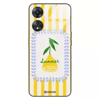 Etui Black Case Glass Dolce Vita do OPPO A58 5G Cytryna Lato Wakacje Summer Słońce ST_DOC139