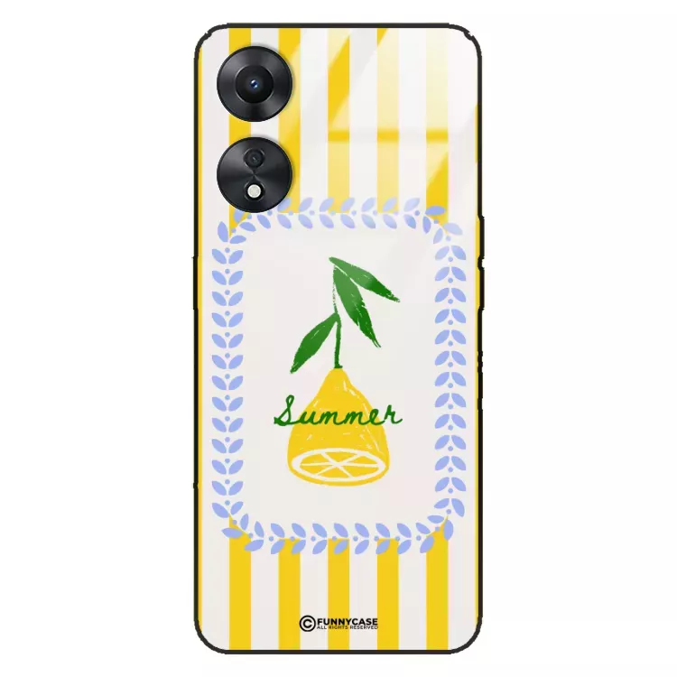Etui Black Case Glass Dolce Vita do OPPO A58 5G Cytryna Lato Wakacje Summer Słońce ST_DOC139