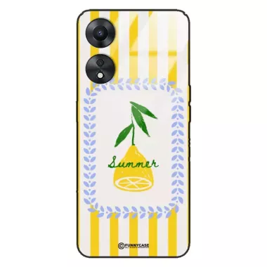 Etui Black Case Glass Dolce Vita do OPPO A58 5G Cytryna Lato Wakacje Summer Słońce ST_DOC139
