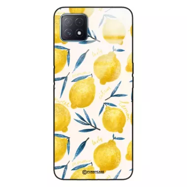 Etui Black Case Glass Dolce Vita do OPPO A72 5G Cytryny Lato Owoce Wakacje Słońce ST_DOC145