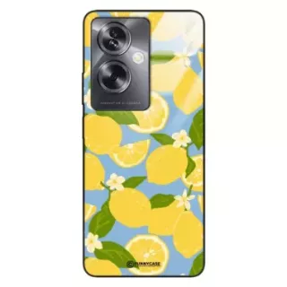 Etui Black Case Glass Dolce Vita do OPPO A79 5G Cytryny Kwiaty Owoce Lato Natura ST_DOC125