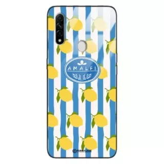 Etui Black Case Glass Dolce Vita do OPPO A31 2020  Amalfi Cytryny Włochy Lato Wakacje ST_DOC131