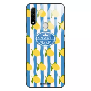 Etui Black Case Glass Dolce Vita do OPPO A31 2020  Amalfi Cytryny Włochy Lato Wakacje ST_DOC131