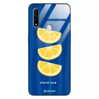 Etui Black Case Glass Dolce Vita do OPPO A8 2020  Cytryny Owoce Lato Wakacje Cytrusy ST_DOC104