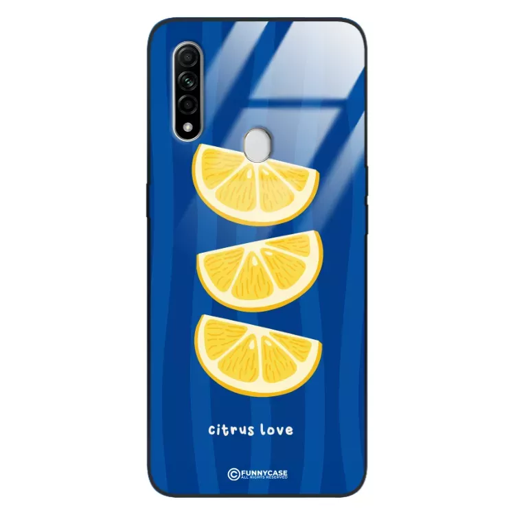 Etui Black Case Glass Dolce Vita do OPPO A8 2020  Cytryny Owoce Lato Wakacje Cytrusy ST_DOC104