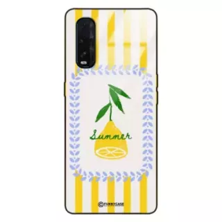 Etui Black Case Glass Dolce Vita do OPPO FIND X2  Cytryna Lato Wakacje Summer Słońce ST_DOC139
