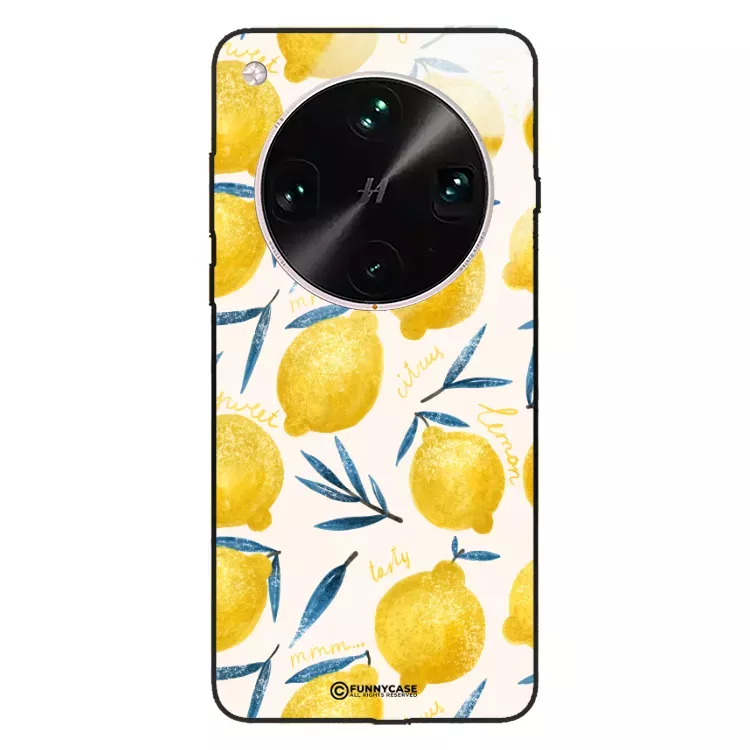 Etui Black Case Glass Dolce Vita do OPPO FIND X8 ULTRA 5G Cytryny Lato Owoce Wakacje Słońce ST_DOC145