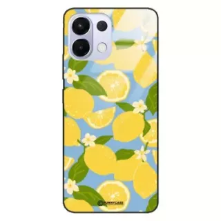 Etui Black Case Glass Dolce Vita do OPPO K12S 5G Cytryny Kwiaty Owoce Lato Natura ST_DOC125