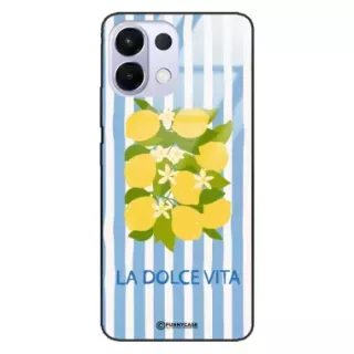 Etui Black Case Glass Dolce Vita do OPPO K13 5G Cytryny Kwiaty Włochy Lato Wakacje ST_DOC128