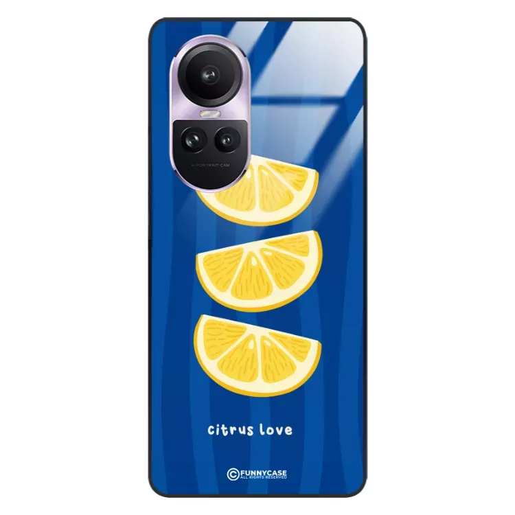 Etui Black Case Glass Dolce Vita do OPPO RENO 10 PRO Cytryny Owoce Lato Wakacje Cytrusy ST_DOC104