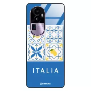 Etui Black Case Glass Dolce Vita do OPPO RENO 10 PRO PLUS Włochy Italia Cytryny Kafelki Wakacje ST_DOC132