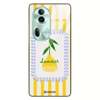 Etui Black Case Glass Dolce Vita do OPPO RENO 11 5G Cytryna Lato Wakacje Summer Słońce ST_DOC139