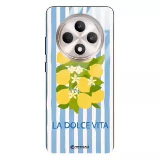 Etui Black Case Glass Dolce Vita do OPPO RENO 12F 4G Cytryny Kwiaty Włochy Lato Wakacje ST_DOC128