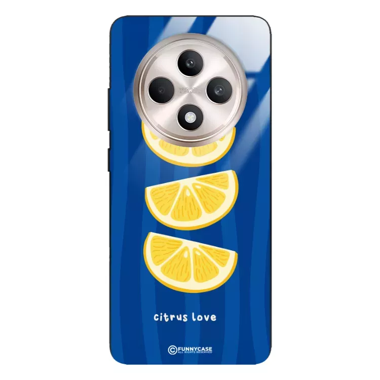 Etui Black Case Glass Dolce Vita do OPPO RENO F27 Cytryny Owoce Lato Wakacje Cytrusy ST_DOC104