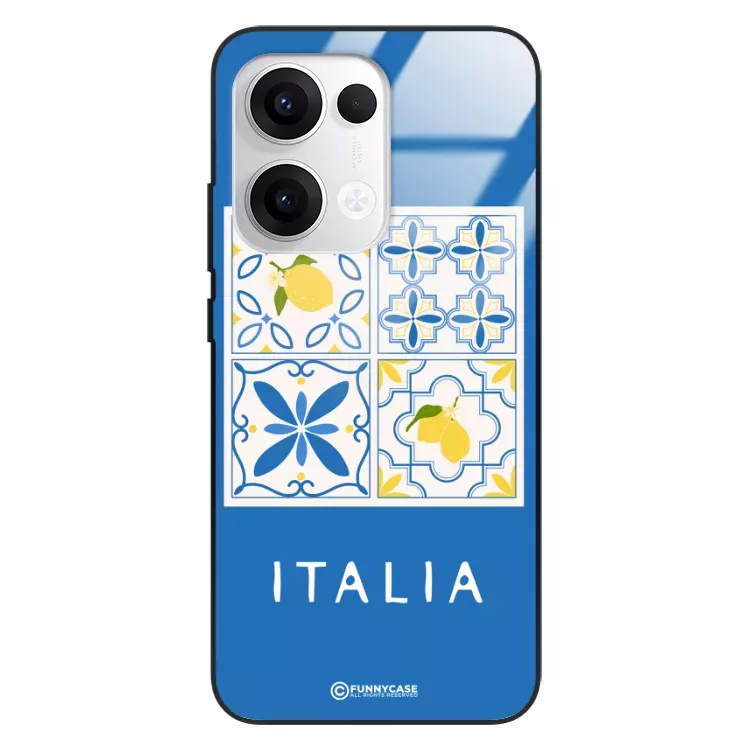 Etui Black Case Glass Dolce Vita do OPPO RENO 13 5G Włochy Italia Cytryny Kafelki Wakacje ST_DOC132
