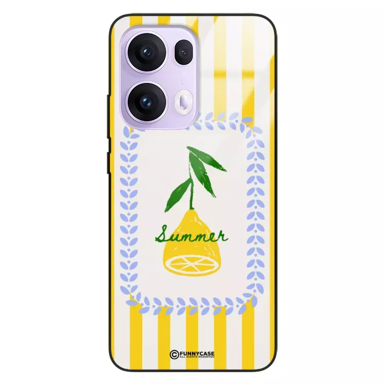 Etui Black Case Glass Dolce Vita do OPPO RENO 13 PRO 5G Cytryna Lato Wakacje Summer Słońce ST_DOC139
