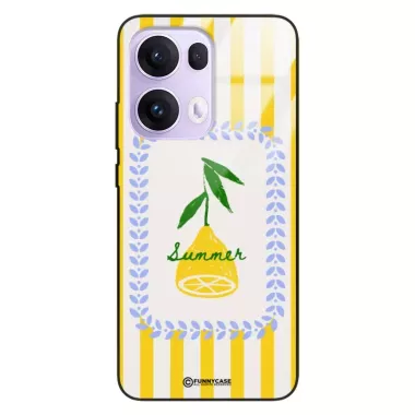 Etui Black Case Glass Dolce Vita do OPPO RENO 13 PRO 5G Cytryna Lato Wakacje Summer Słońce ST_DOC139
