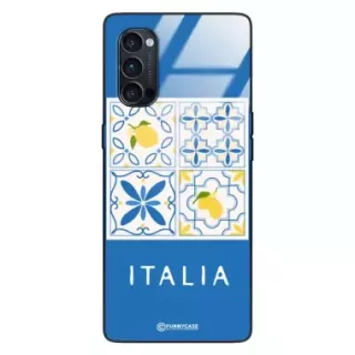 Etui Black Case Glass Dolce Vita do OPPO RENO 4 PRO  Włochy Italia Cytryny Kafelki Wakacje ST_DOC132