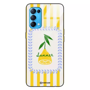 Etui Black Case Glass Dolce Vita do OPPO RENO 5 Cytryna Lato Wakacje Summer Słońce ST_DOC139
