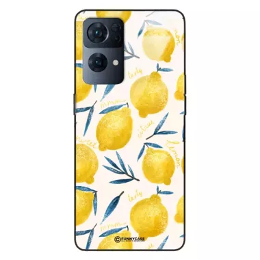 Etui Black Case Glass Dolce Vita do OPPO RENO 7 PRO 5G Cytryny Lato Owoce Wakacje Słońce ST_DOC145