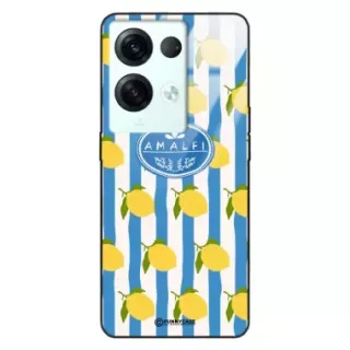 Etui Black Case Glass Dolce Vita do OPPO RENO 8 PRO Amalfi Cytryny Włochy Lato Wakacje ST_DOC131
