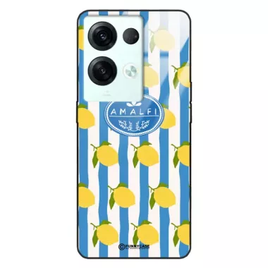 Etui Black Case Glass Dolce Vita do OPPO RENO 8 PRO Amalfi Cytryny Włochy Lato Wakacje ST_DOC131