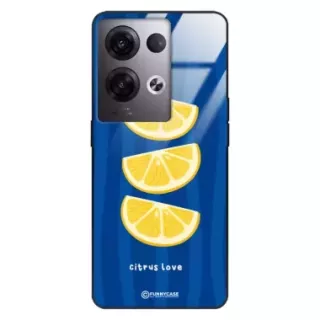 Etui Black Case Glass Dolce Vita do OPPO RENO 8 PRO PLUS Cytryny Owoce Lato Wakacje Cytrusy ST_DOC104