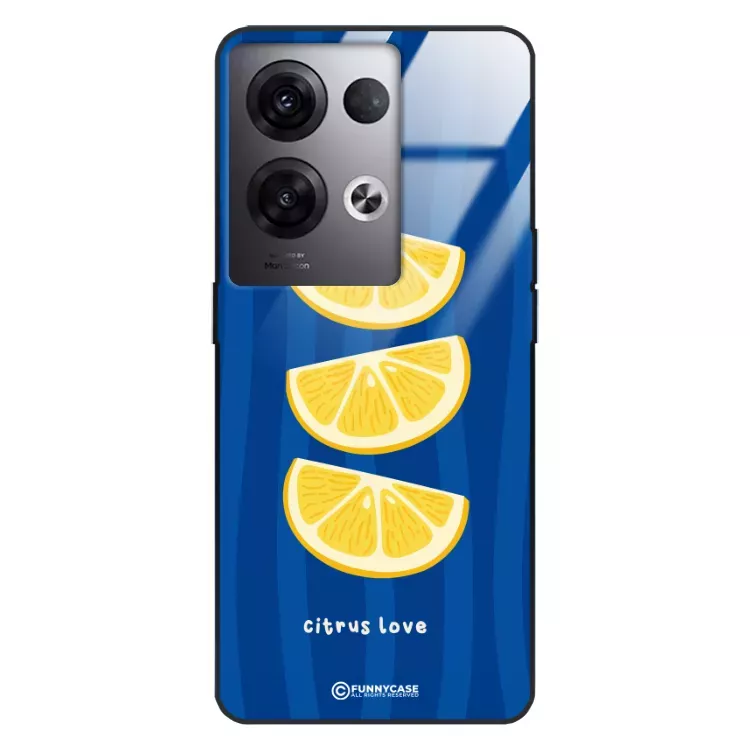 Etui Black Case Glass Dolce Vita do OPPO RENO 8 PRO PLUS Cytryny Owoce Lato Wakacje Cytrusy ST_DOC104