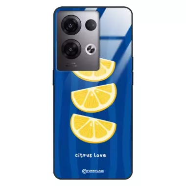 Etui Black Case Glass Dolce Vita do OPPO RENO 8 PRO PLUS Cytryny Owoce Lato Wakacje Cytrusy ST_DOC104